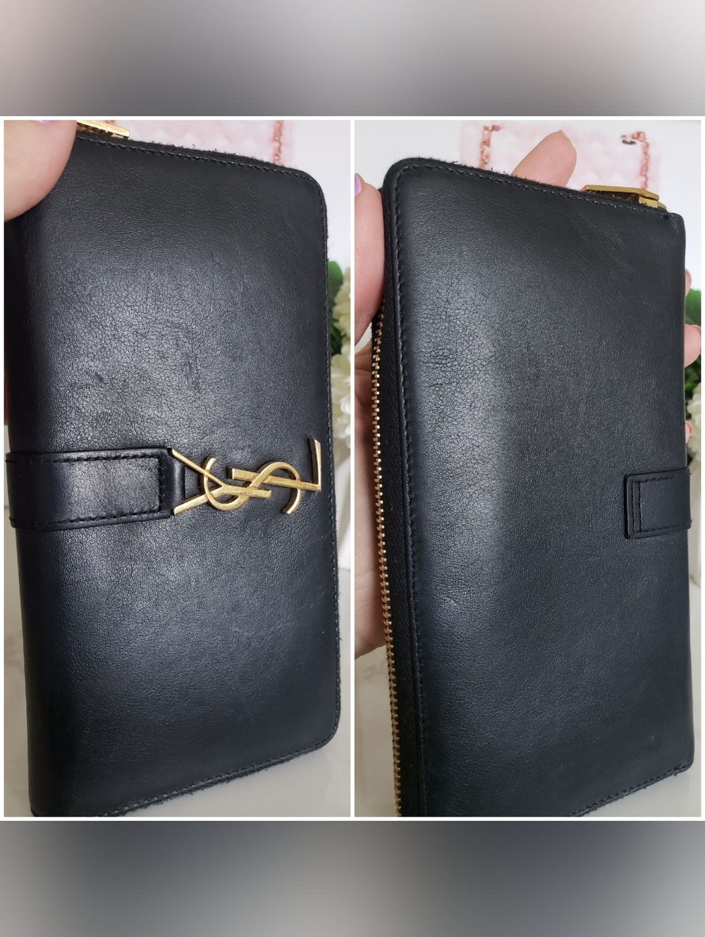 Authentic Pre-owned Yves Saint Laurent Zip Around Wallet - Picture 6 of 14